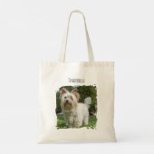 Foto Hond Huisdier met naam Tote Bag (Achterkant)