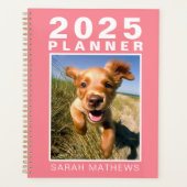 Foto Hond Koraal Roze Naam 2025 Planner (Voorkant)