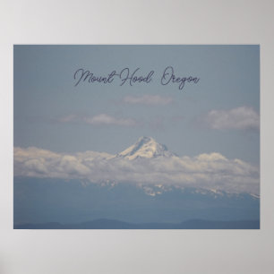 Foto Hood Oregon Blue Clouds Poster