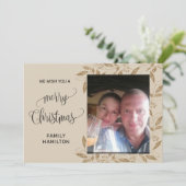 Foto Horizontale Kerstflat Feestdagenkaart (Staand voorkant)