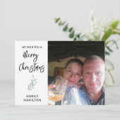 Foto Horizontale Kerstflat Feestdagenkaart (Staand voorkant)