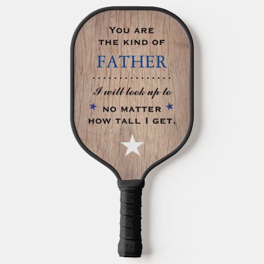 Foto Hout Thema Vaderdag Verjaardag van papa Pickleball Paddle (Achterkant)
