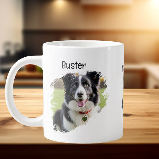 Foto Huisdier Border Collie Personaliseren Extra Grote Beker