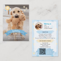 Foto Huisdier Ruilkaart, QR Code Therapiehond