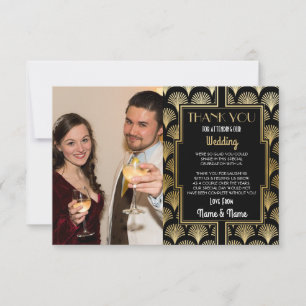 Foto Huwelijk Dankkaart Verloving 20s Feest Bedankkaart