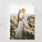 FOTO Huwelijk Save the Date Rustic Botanisch Groen Kaart (Achterkant)