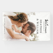 Foto Huwelijksceremonie Welkom Spandoek (Horizontaal)