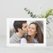 Foto Huwelijksuitstel Eenvoudige Wijziging van Pla Aankondiging (Staand voorkant)