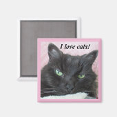 Foto I Love Cats Magneet (Voorkant / Achterkant)