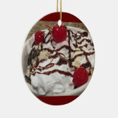 Foto Ice Cream Sundae Keramisch Ornament (Rechts)