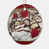 Foto Ice Cream Sundae Keramisch Ornament (Links)