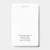 Foto-ID-badge Badge (Back)