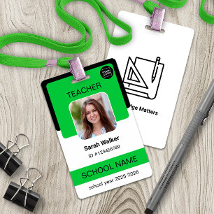 Foto-ID-badge voor docenten – Schoolpersoneel - Gr Badge