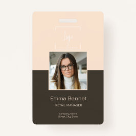 Foto-ID-bedrijf van logo-medewerker Badge