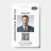 Foto ID Bedrijfsbeveiliging ID QR-code Luchtvaartm Badge (Voorzijde)