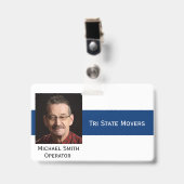 Foto ID Clip Double Sided Personalize Text Badge (Voorzijde met clip)
