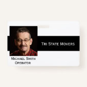 Foto ID Clip Double Sided Personalize Text Badge (Voorkant)