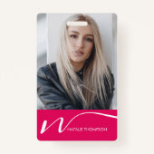 Foto ID Kaart Moderne QR Code Aangepaste Lanyard N Badge (Voorkant)