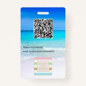 Foto ID Logo Ocean Beach Zee Lanyard Badge (Achterkant)