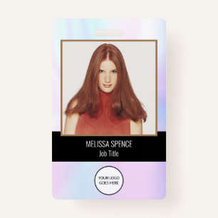 Foto ID Medewerker Logo Iridescent Security Badge
