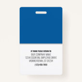 Foto-ID Personeel medisch medewerker Badge (Achterkant)