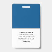 Foto-ID Personeel medisch medewerker Badge (Back)