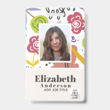 FOTO ID - Personeel VIP Pas - Meisjesachtige Bloem