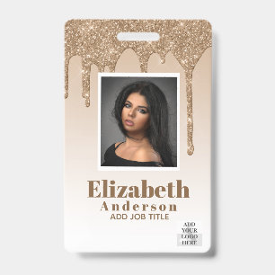 FOTO ID - Personeel VIP Pas Meisjesachtige Glitter Badge