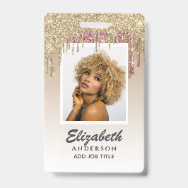 FOTO ID - Personeel VIP Pas Meisjesachtige Glitter Badge