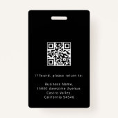 Foto ID QR Code Bedrijf Logo Naam Functie Badge (Achterkant)