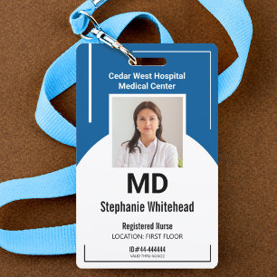 Foto-ID Royal Blue personaliseren Badge