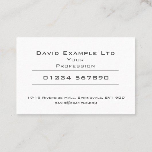 Foto-ID Uw Afbeelding op een Visitekaartje (Achterkant)