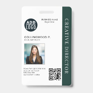 Foto-ID van medewerker Aangepaste QR-code Aangepas Badge