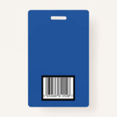 Foto-ID van medewerker met aangepaste details Badge (Achterkant)