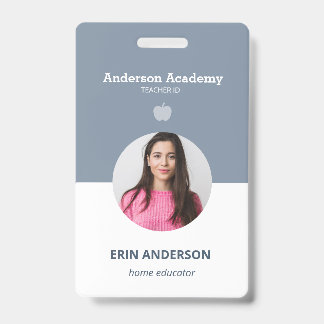 Foto-ID van thuislesstudent of leraar-ouder Badge