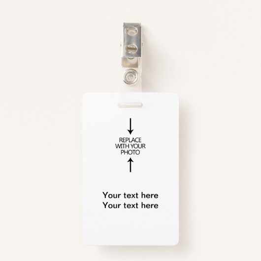 Foto-ID Werknemersbadges Badge (Voorkant met clip)