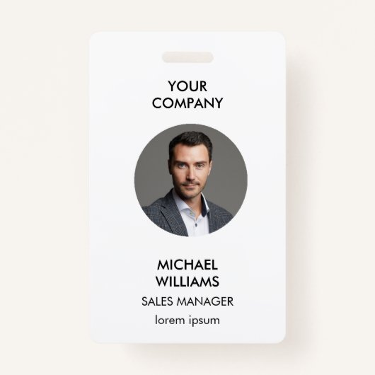 Foto ID Witte Badge (Voorkant)