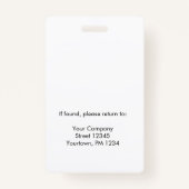 Foto ID Witte Badge (Achterkant)