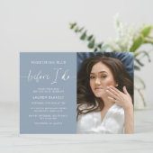 Foto iets blauw voordat ik Vrijgezellenfeest Kaart (Staand voorkant)