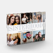 Foto in glazen blok zusterschap cadeau voor zussen (Links)