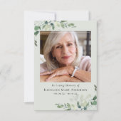 Foto in liefdevolle herinnering begrafenis sympath kaart (Voorkant)