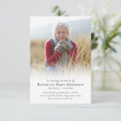 Foto in liefdevolle herinnering begrafenis sympath kaart (Staand voorkant)