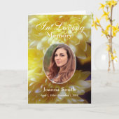 Foto in Loving Memory Keepsake Kaart (Gele Bloem)