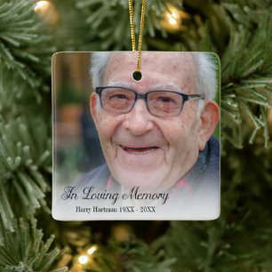 Foto in Loving Memory Keramisch Ornament