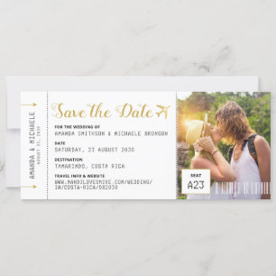 Foto instapend Pass Destination Save the Date