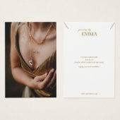 Foto: Jewelry Ketting Display Kaart (Voorkant /achterkant)