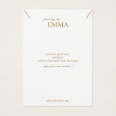 Foto: Jewelry Ketting Display Kaart (Achterkant)