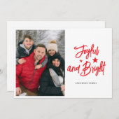 Foto: Joyful Bright. Christmas Feestdagenkaart (Voorkant / Achterkant)