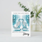 *~* FOTO Jubileum Abstract  Liefde Vogels AP54 Briefkaart (Staand voorkant)