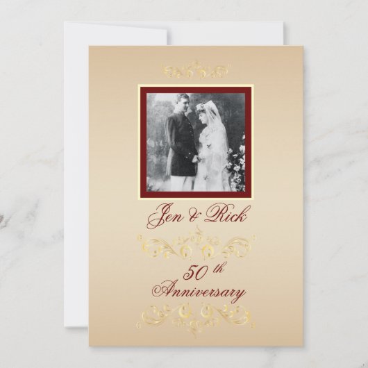  Foto Jubileum nodigt uit Kaart (Voorkant)